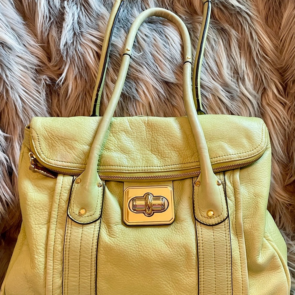 Pale Green Leather Women's Bag